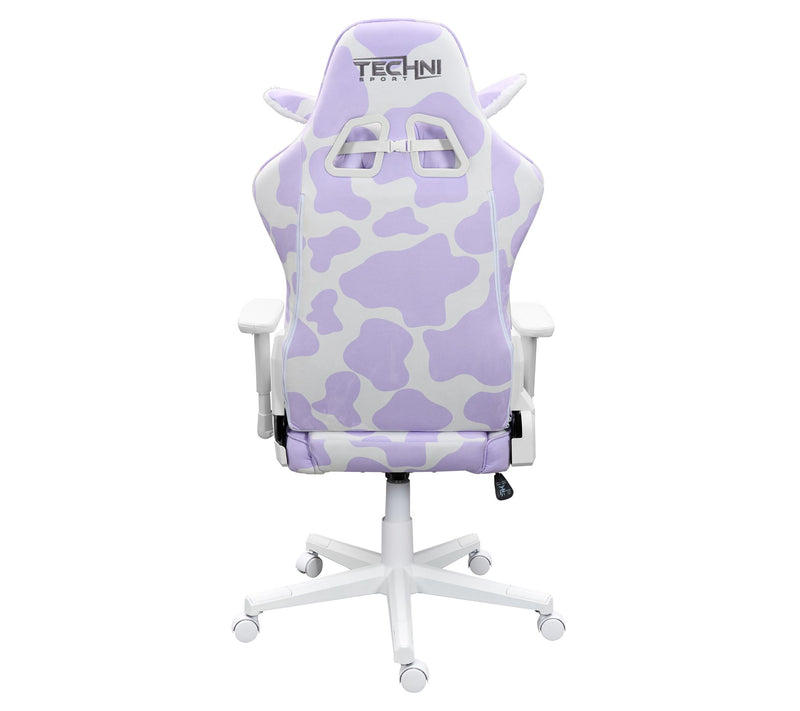 Techni Sport Cow Print Memory Foam Adjustable PGaming Chair — View 10