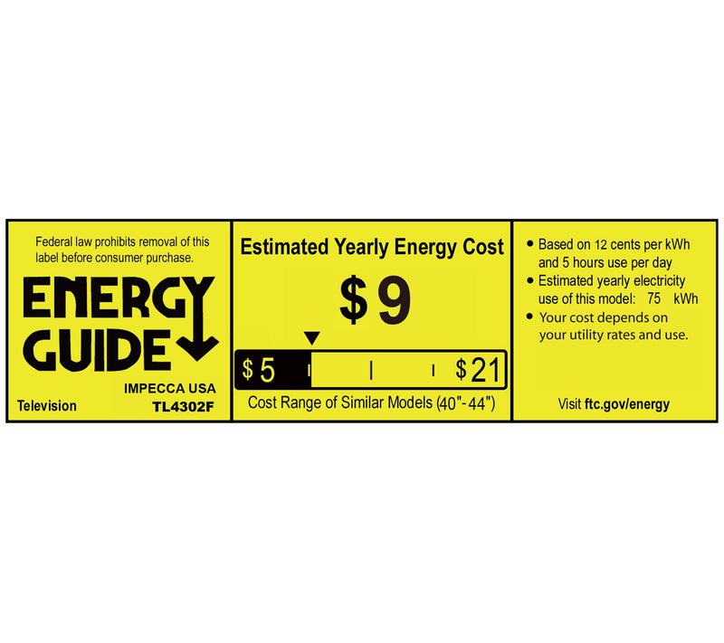 Impecca 43" FHD 1080P Frameless LED TV — View 10