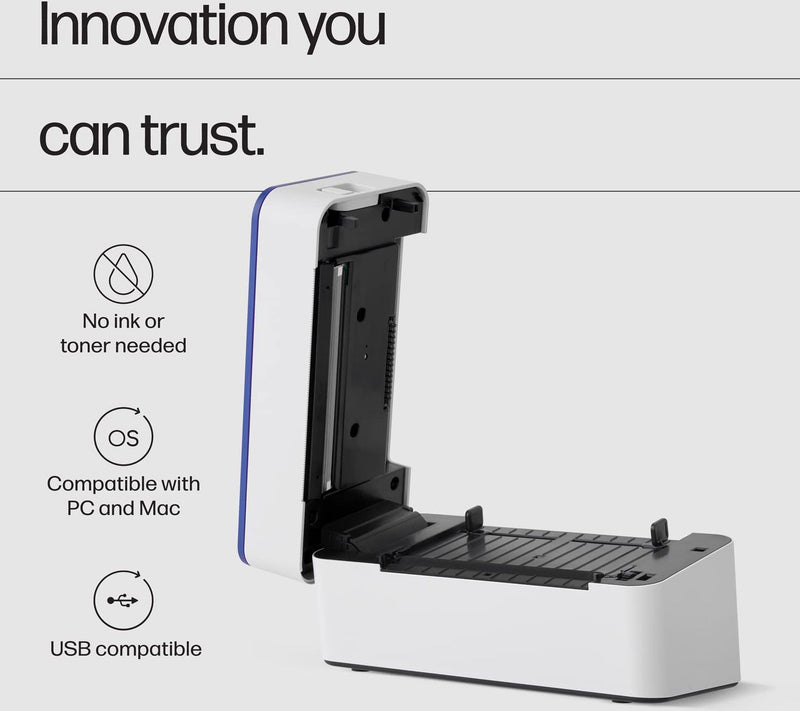 HP Thermal Label Printer, 4x6 Compact Label Printer 203 DPI — View 4