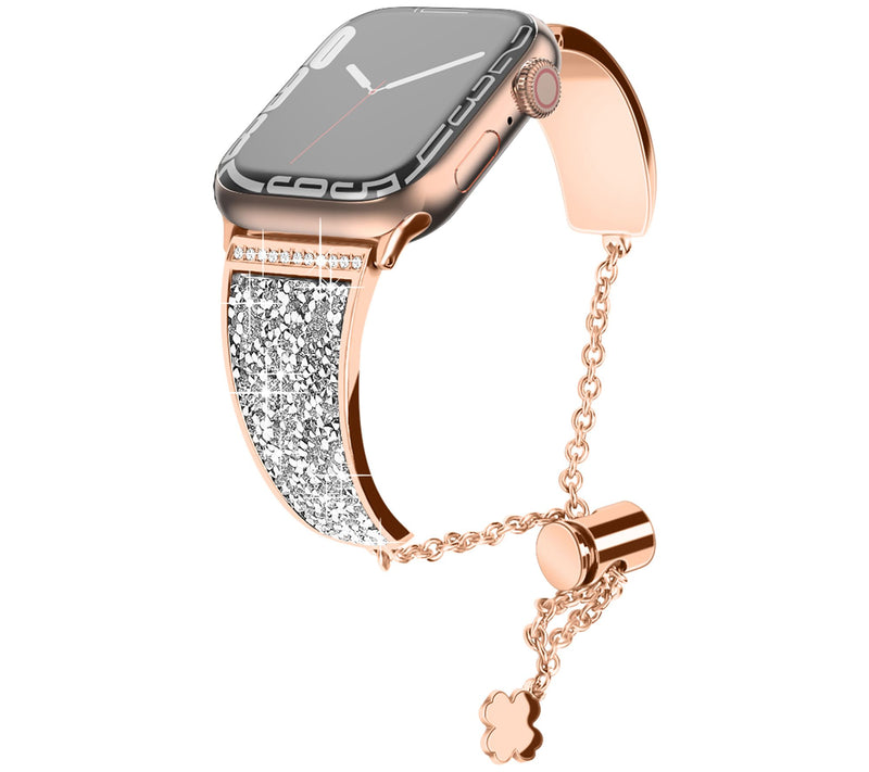 WorryFree Gadgets Apple Watch 42/44/45mm Metalystal Band — View 7