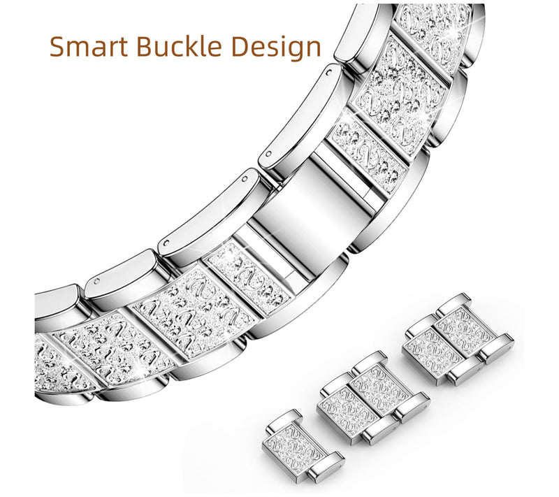 WorryFree Gadgets Apple Watch 42/44/45mm S-BlocMetal Band — View 8