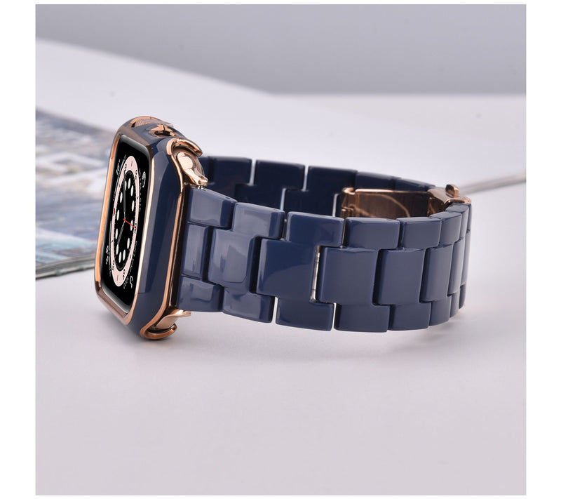 WorryFree Gagdets Apple Watch 44mm Resin Band w/ Bumper Case — View 10