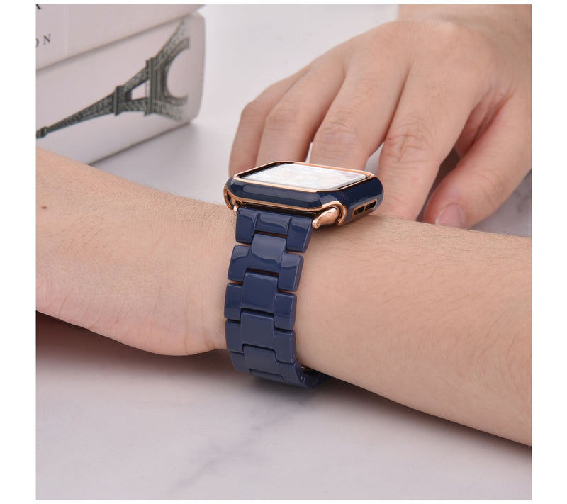 WorryFree Gagdets Apple Watch 44mm Resin Band w/ Bumper Case — View 13