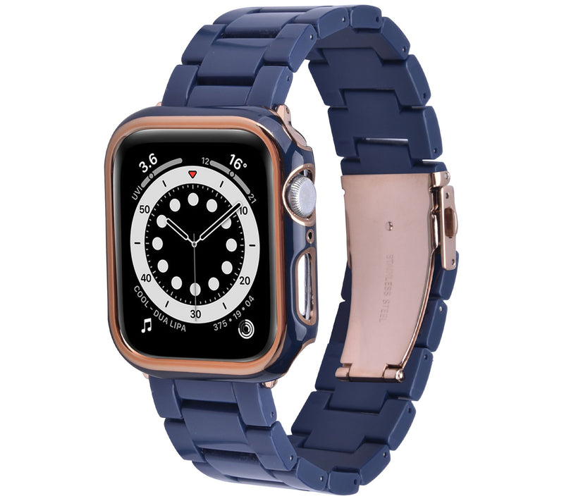 WorryFree Gagdets Apple Watch 40mm Resin Band w/ Bumper Case — View 3