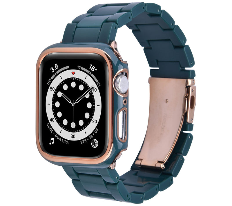 WorryFree Gagdets Apple Watch 40mm Resin Band w/ Bumper Case — View 5