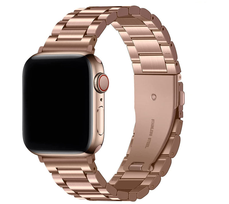 WorryFree Gadgets Apple Watch 45mm Stainless Steel Metal Band — View 5