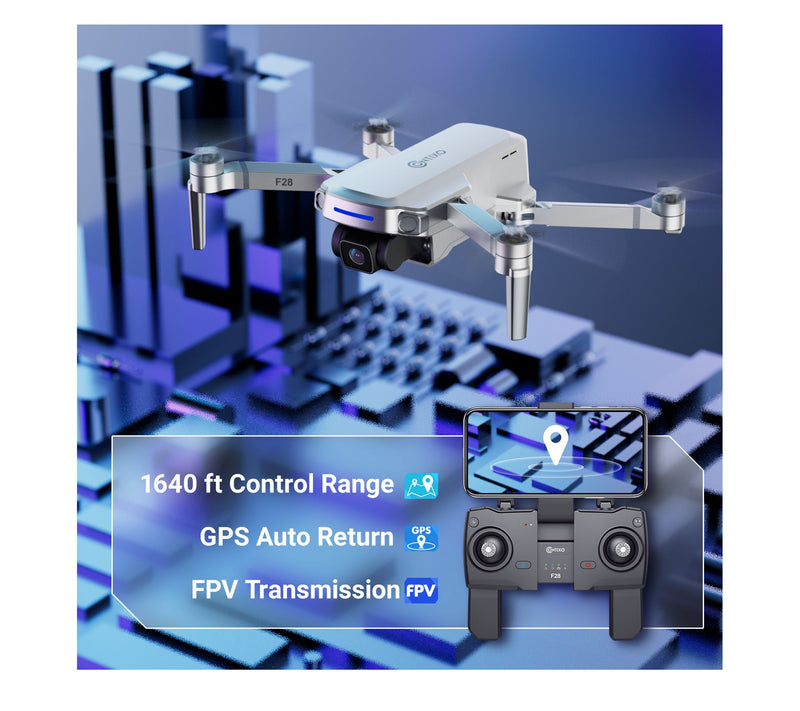 Contixo F28 Foldable GPS Drone 2K FHD Camera w/Carrying Case — View 6