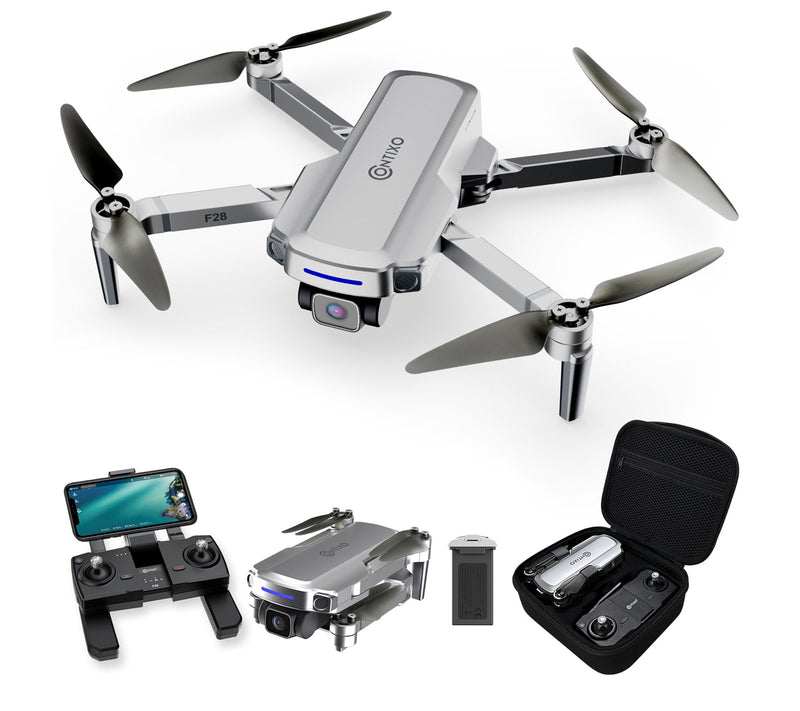 Contixo F28 Foldable GPS Drone 2K FHD Camera w/Carrying Case — Main view