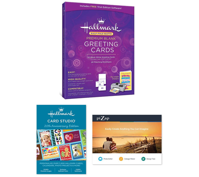 Hallmark 20 Greeting Cards/ Envelopes with Card Studio Software Bundle — Main view