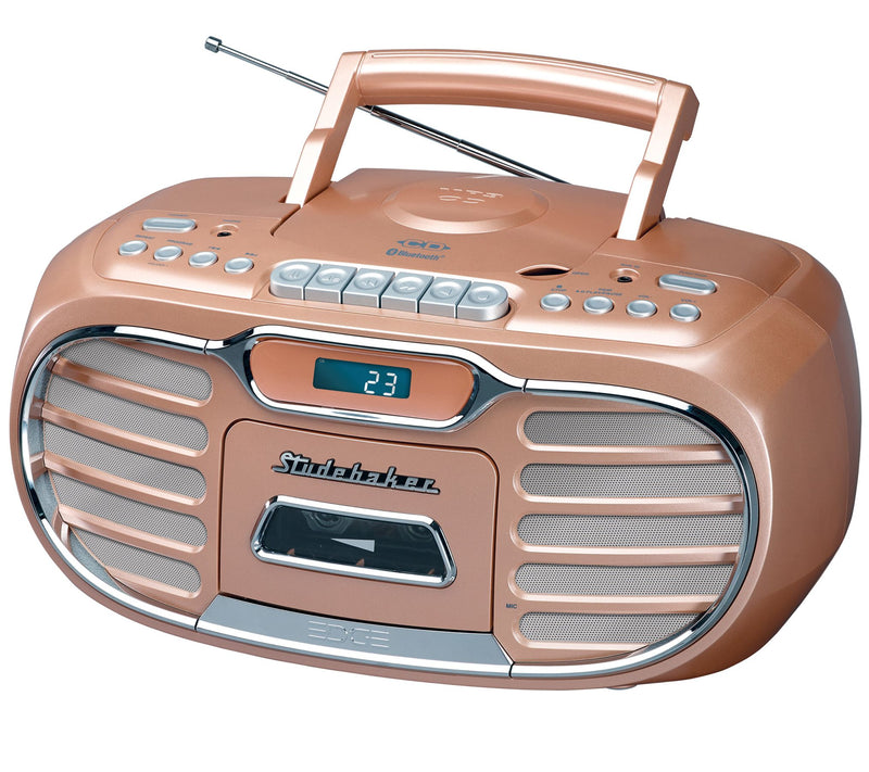Studebaker Retro Bluetooth Radio with Cassette, CD and AM/FM Radio — View 9