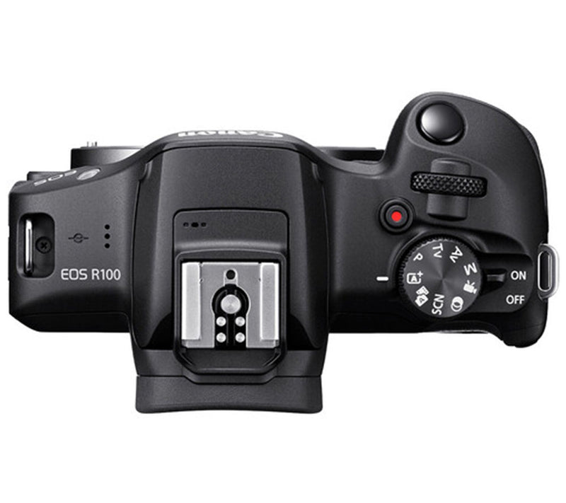 Canon EOS R100 Mirrorless Camera w/ 18-45mm Lens Bundle — View 3
