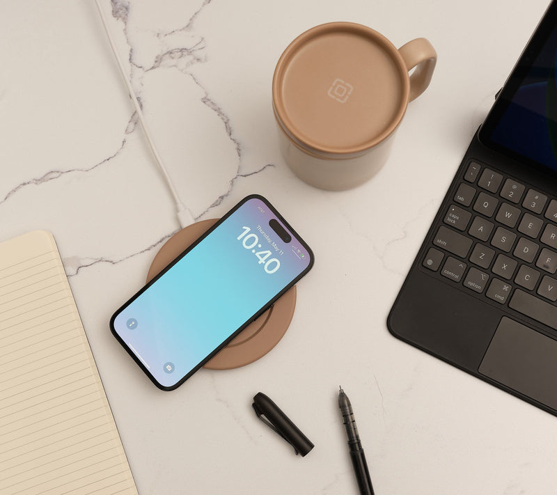Incipio 15oz Mug Warmer Set with Lid & 15W Wireless Charging Pad — View 6