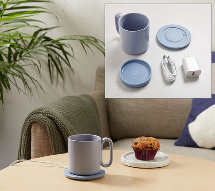 Incipio 15oz Mug Warmer Set with Lid & 15W Wireless Charging Pad