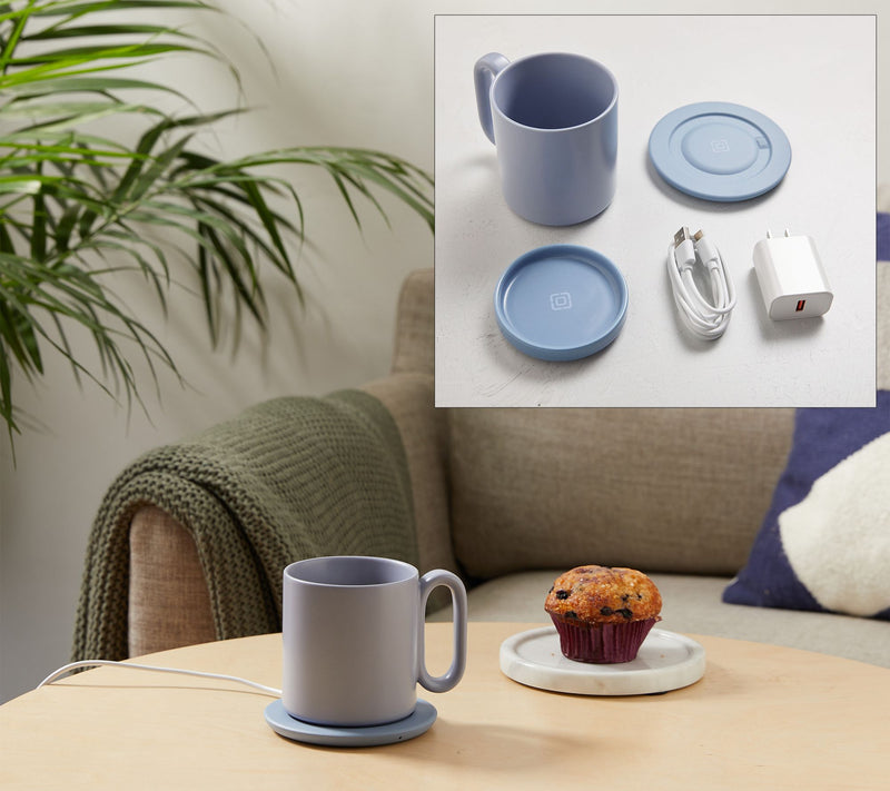 Incipio 15oz Mug Warmer Set with Lid & 15W Wireless Charging Pad — View 3