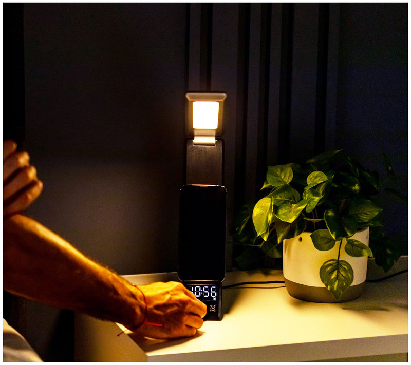 Xtreme 5-in-1 LED Desk Lamp with Alarm Clock & Wireles Charging — View 7