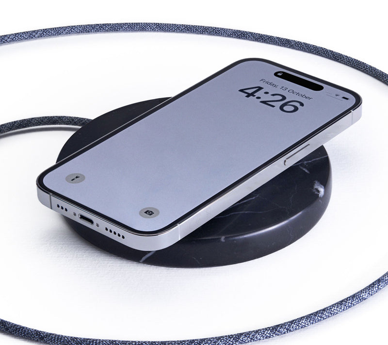 Einova Classic Stone 10W Wireless Charger with USB-C Cable — View 3