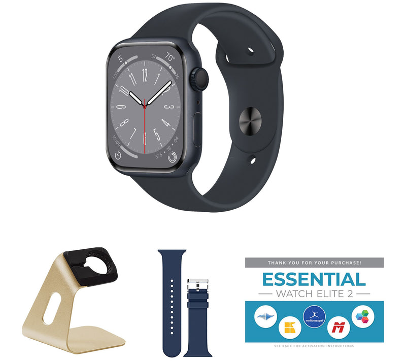 Apple Watch Series 9 45mm M/L GPS Smartwatch w/  Accessories — View 30