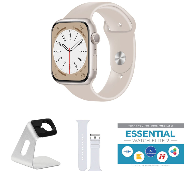 Apple Watch Series 9 45mm M/L GPS Smartwatch w/  Accessories — View 38