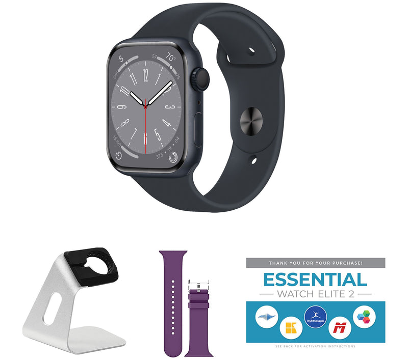Apple Watch Series 9 45mm M/L GPS Smartwatch w/  Accessories — View 42