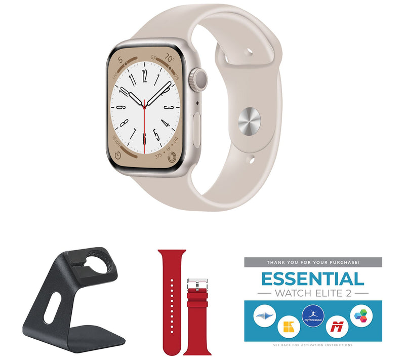 Apple Watch Series 9 45mm M/L GPS Smartwatch w/  Accessories — View 44