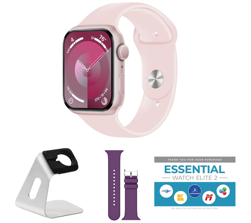 Apple Watch Series 9 45mm M/L GPS Smartwatch w/  Accessories — View 52