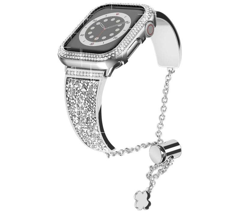 WorryFree Gadgets Bling Metal Band w/ Bling Bumper Case 40mm — View 11