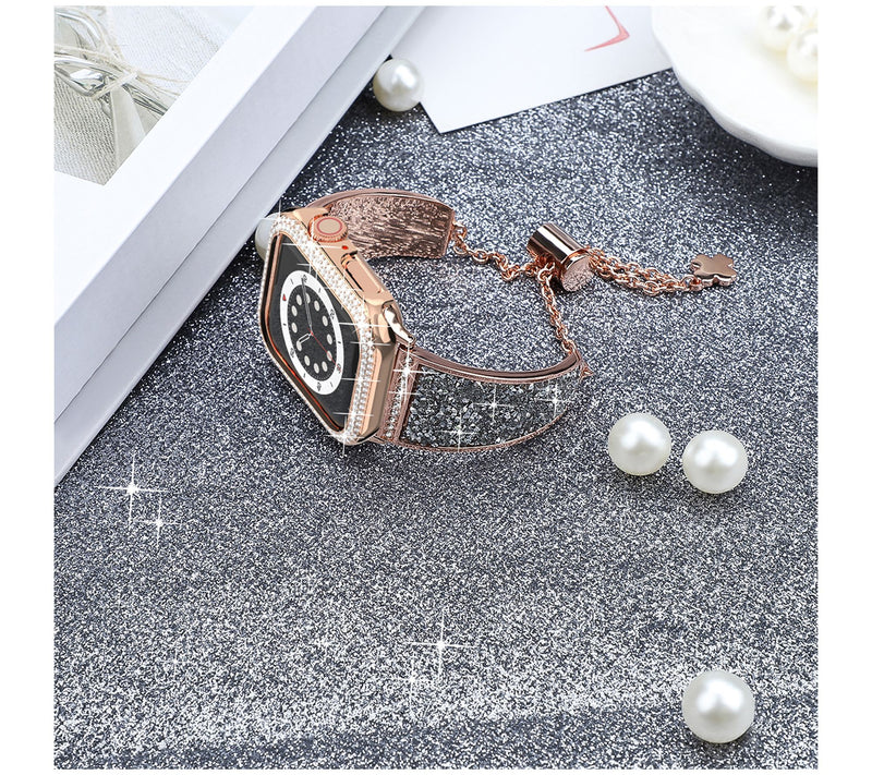 WorryFree Gadgets Bling Metal Band w/ Bling Bumper Case 40mm — View 4