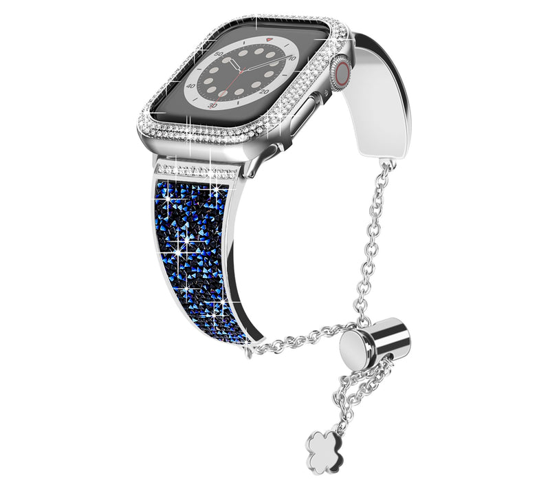 WorryFree Gadgets 44mm Bling Metal Band w/ Bling Bumper Case — View 10
