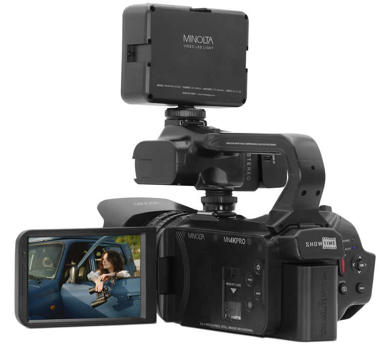 Minolta 4K60FPS Ultra HD / 64 MP Autofocus Proamcorder Kit — View 7