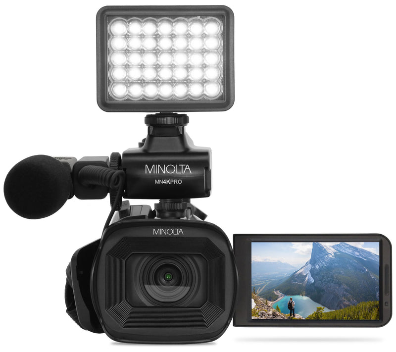 Minolta 4K60FPS Ultra HD / 64 MP Autofocus Proamcorder Kit — View 4