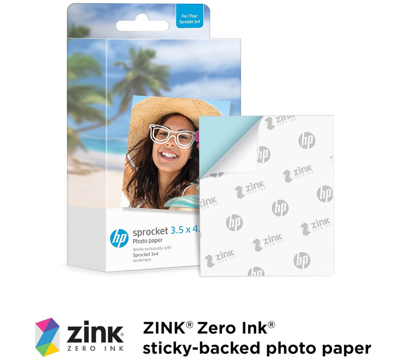 HP Sprocket 3.5"x4.25" Zink Sticky-Backed 50-Pack Photo Paper — View 4
