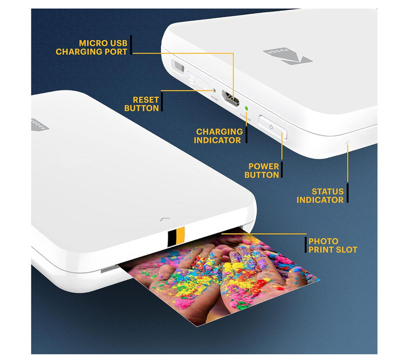 Kodak Step Slim Instant Mobile Photo Printer w/2x3 Zink Paper — View 2