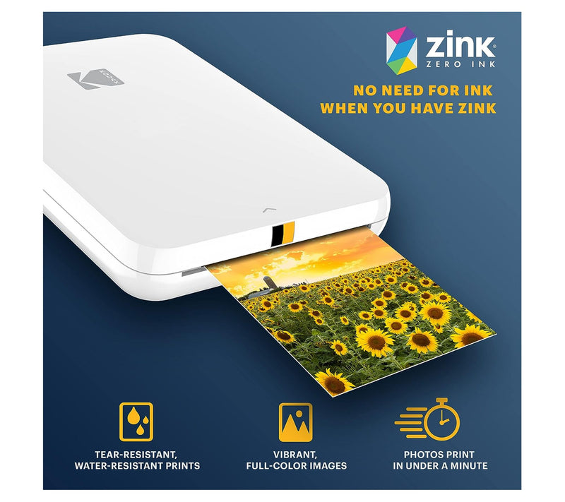 Kodak Step Slim Instant Mobile Photo Printer w/2x3 Zink Paper — View 3