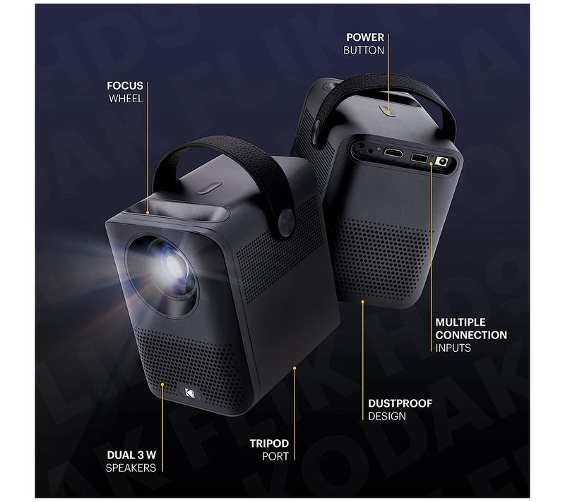 Kodak Flik HD9 Smart Projector, Portable Mini Projector — View 7