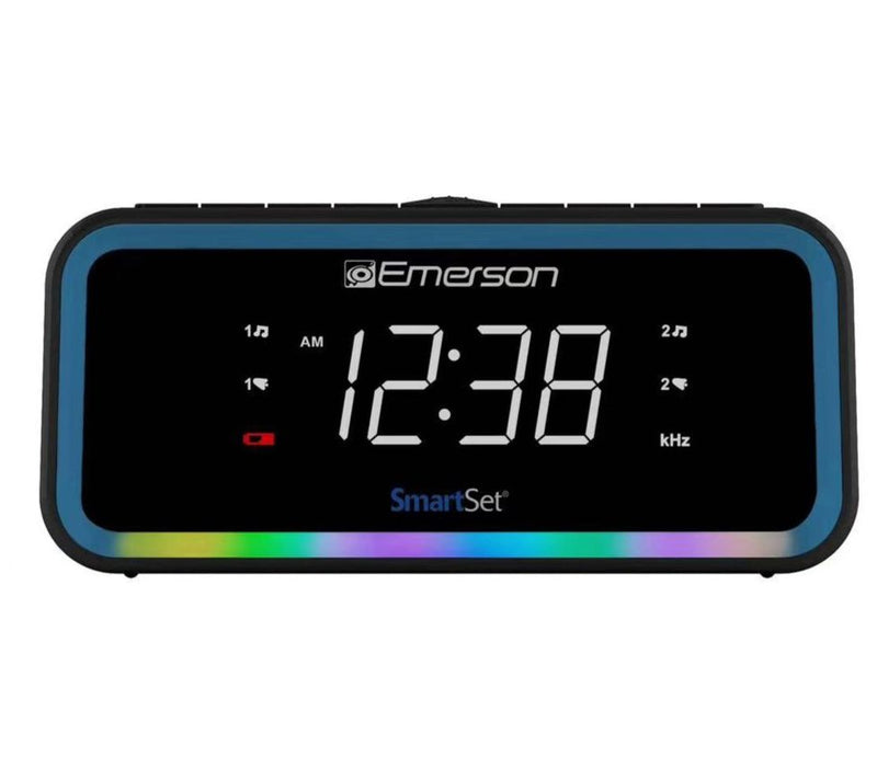 Emerson SmartSet 0.9" LED Dual Alarm Clock Radio w/ AM/FM — View 3