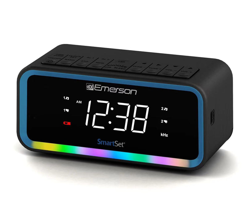 Emerson SmartSet 0.9" LED Dual Alarm Clock Radio w/ AM/FM — View 4