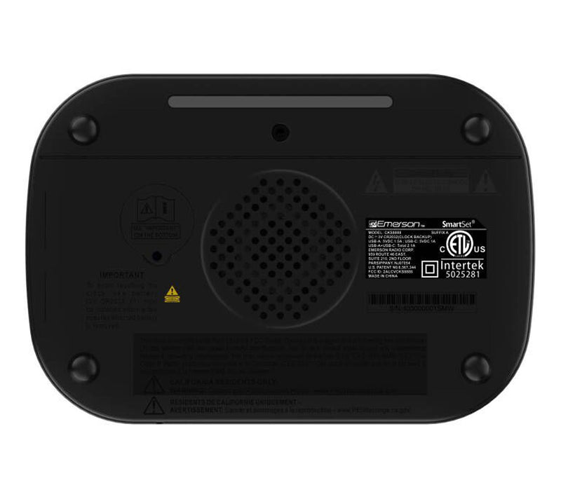 Emerson Smartset Dual Alarm AM/FM Bluetooth Clock Radio — View 6