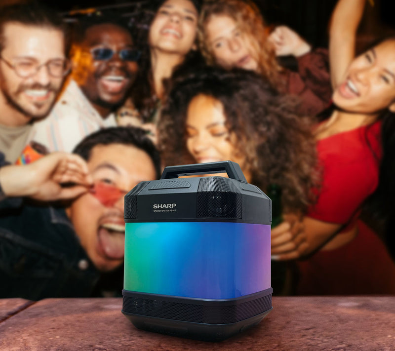 Sharp Portable Waterproof Blue tooth Speaker w / Lights — View 3