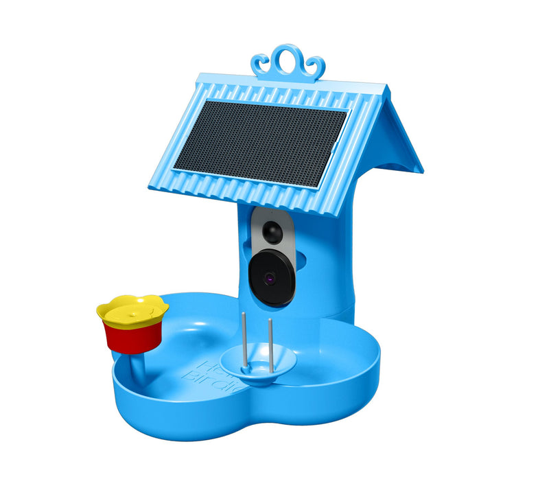 Hello Birdie Smart Bird Feeder with Solar Roof and Bird Bath — View 6