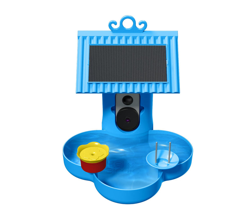 Hello Birdie Smart Bird Feeder with Solar Roof and Bird Bath — Main view