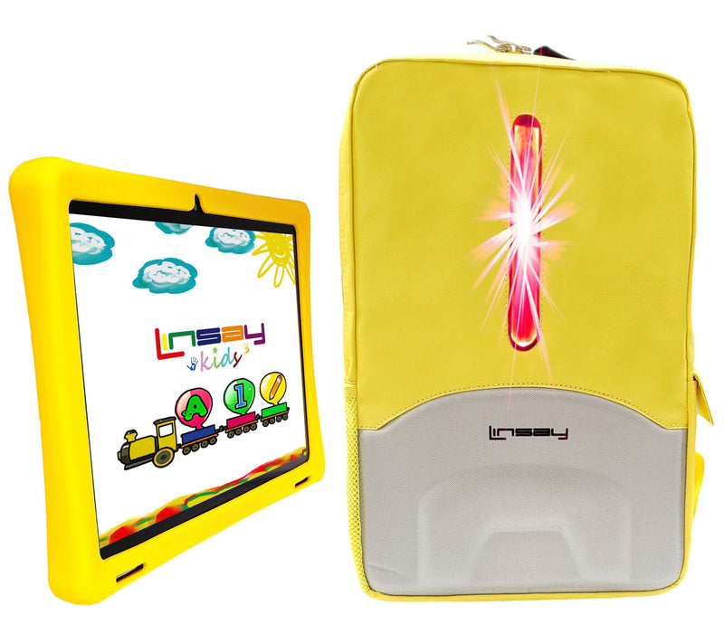 LINSAY Tab Octa Core Kids 128GB w/ LED Back Pack — View 9