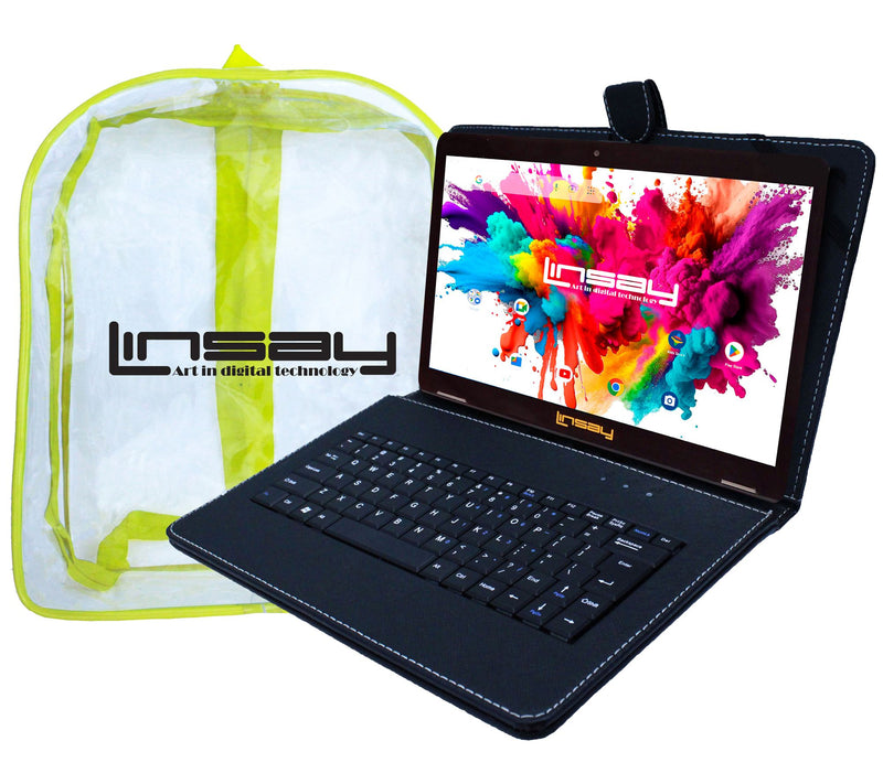 LINSAY Tab Octa Core 128GB w/ Keyboard Case & Back Pack — View 6