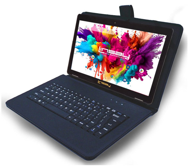 LINSAY Tab Octa Core 128GB w/ Keyboard Case — View 3