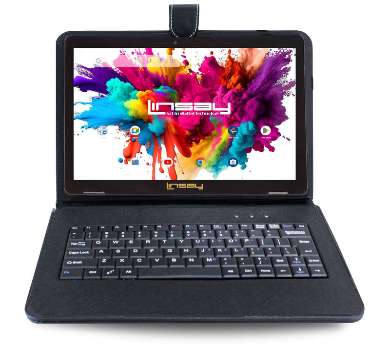 LINSAY Tab Octa Core 128GB w/ Keyboard Case — View 2