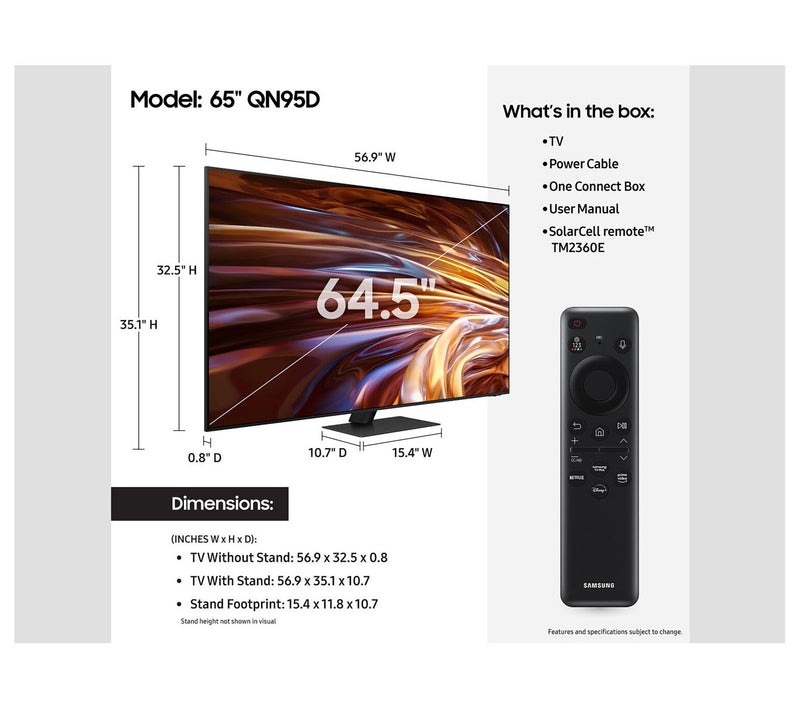 Samsung 65" NeoQLED QHDR+ 4K QN95 Smart TV with Tizen — View 4