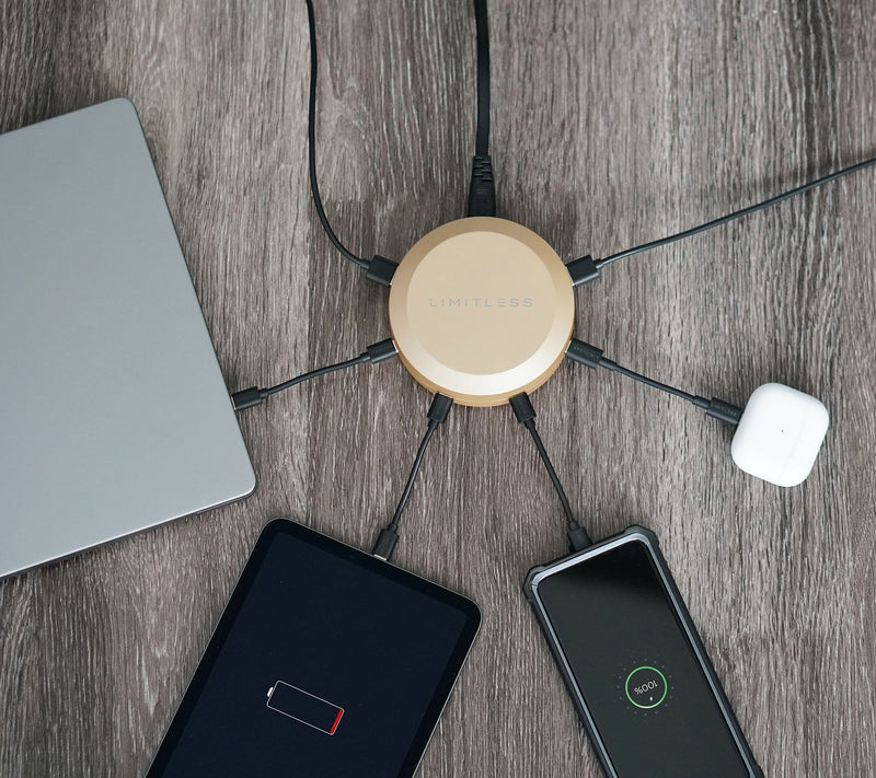 Limitless ChargeHub 65W 6-Port Desktop Charging Dock with Cables — View 11