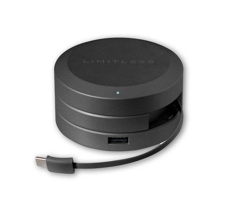 Limitless ChargeHub Power Bank with Retractable AC Prong & Cables — View 9