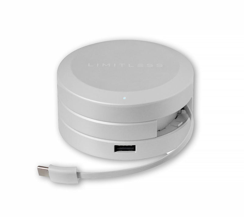 Limitless ChargeHub Power Bank with Retractable AC Prong & Cables — View 5