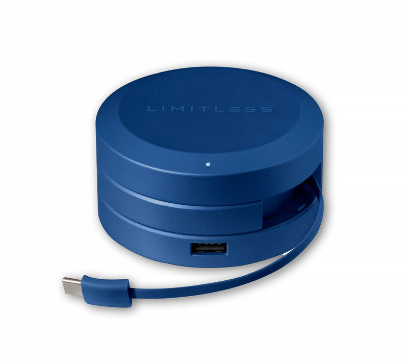 Limitless ChargeHub Power Bank with Retractable AC Prong & Cables — Main view