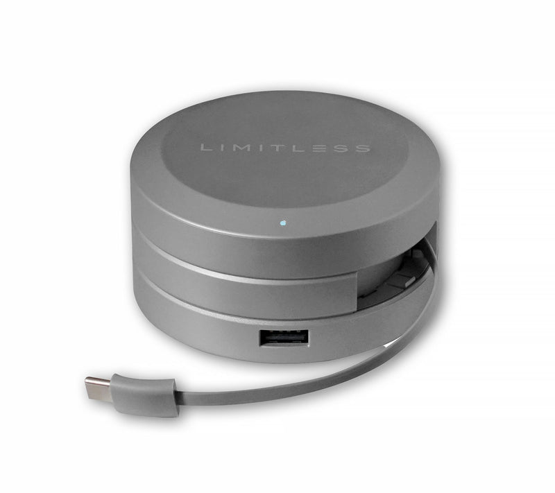 Limitless ChargeHub Power Bank with Retractable AC Prong & Cables — View 7
